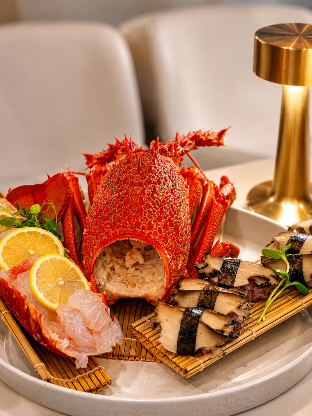 Lobster and shellfish presentation